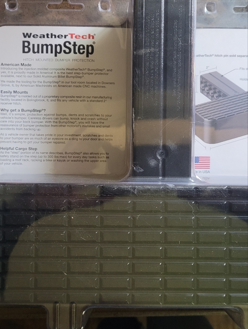WeatherTech BumpStep Hitch-Mounted Bumper Protector - Picture 2 of 5